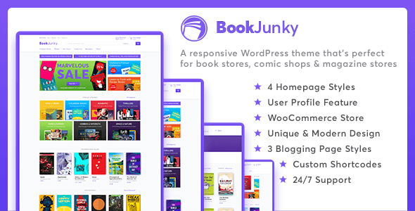 BookJunky - WooCommerce Book Store for WordPress Logo