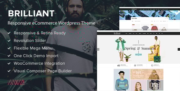 Brilliant - Responsive eCommerce WordPress Theme Logo